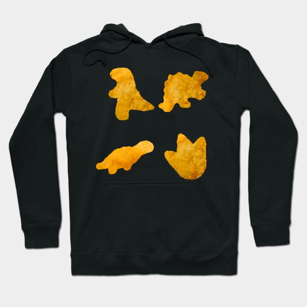 Dinosaur Chicken Nuggets Hoodie by Random Galaxy